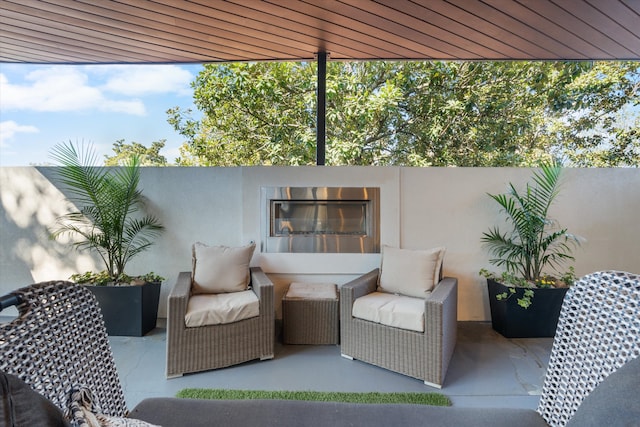 view of patio / terrace with an outdoor hangout area