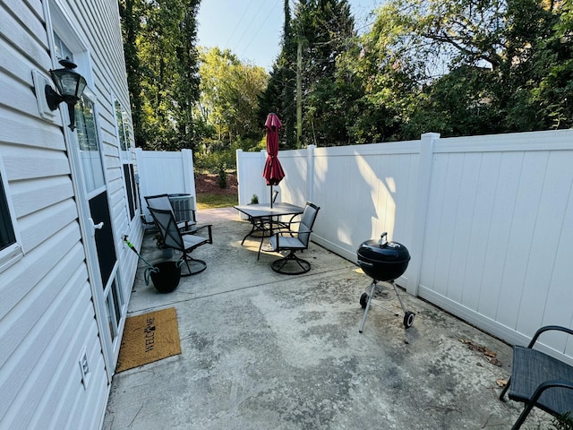 view of patio / terrace featuring area for grilling