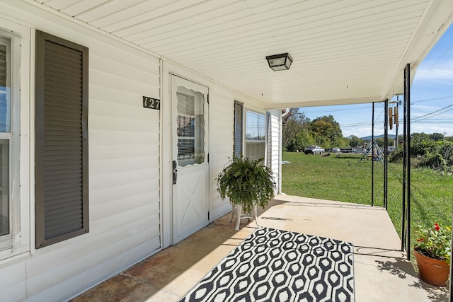 view of patio / terrace featuring covered porch