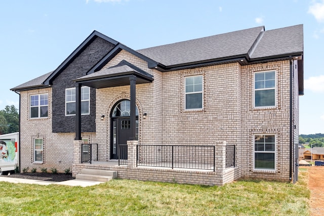 view of front of house with a front yard