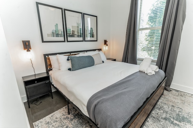 view of carpeted bedroom