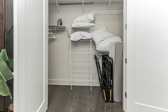 view of walk in closet