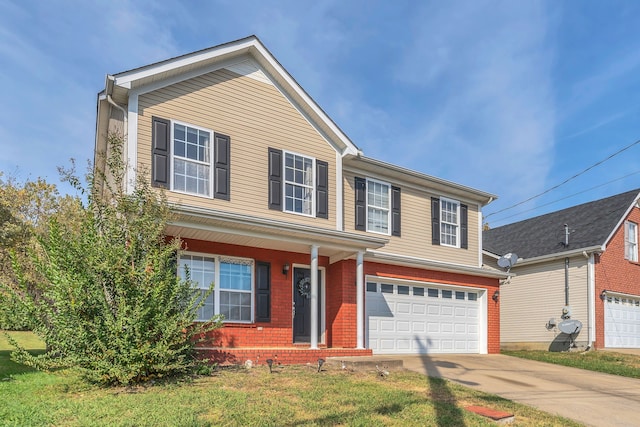 view of front of home featuring a garage