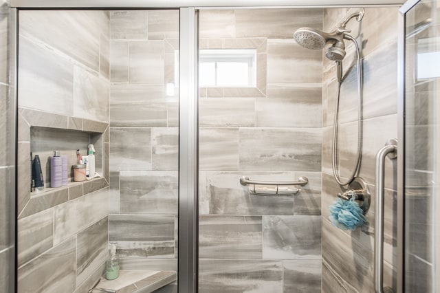 bathroom with an enclosed shower