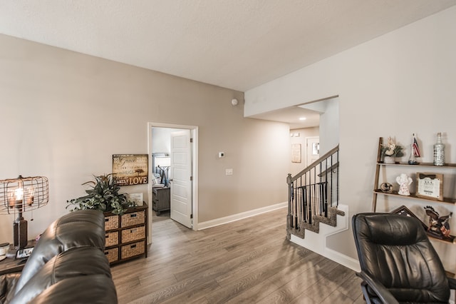 living room featuring hardwood / wood-style floors