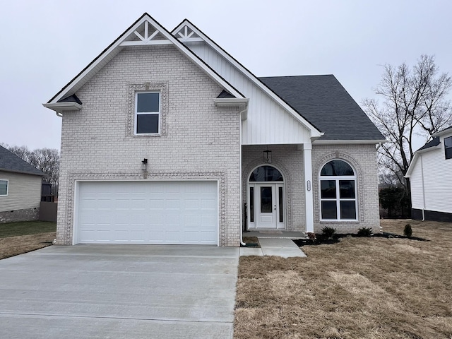 view of front property with a garage