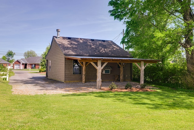 view of property's community with a yard