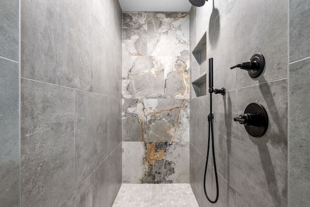 room details with a tile shower