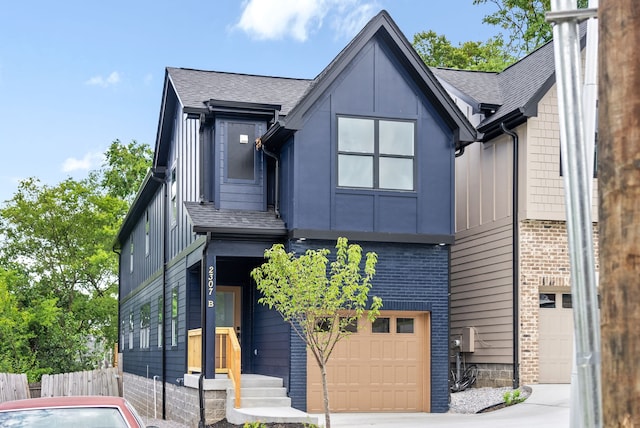 view of front facade with a garage