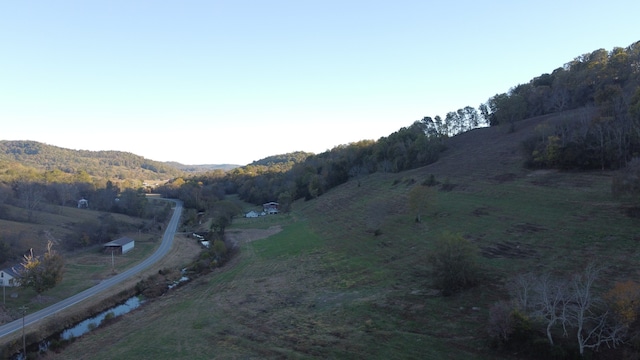 aerial view featuring a rural view