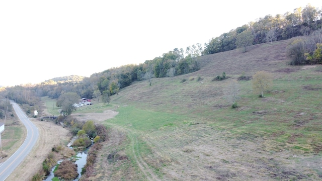 bird's eye view with a rural view