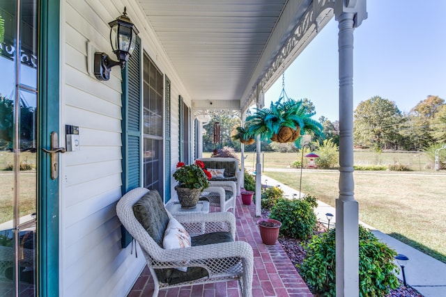 view of patio with covered porch