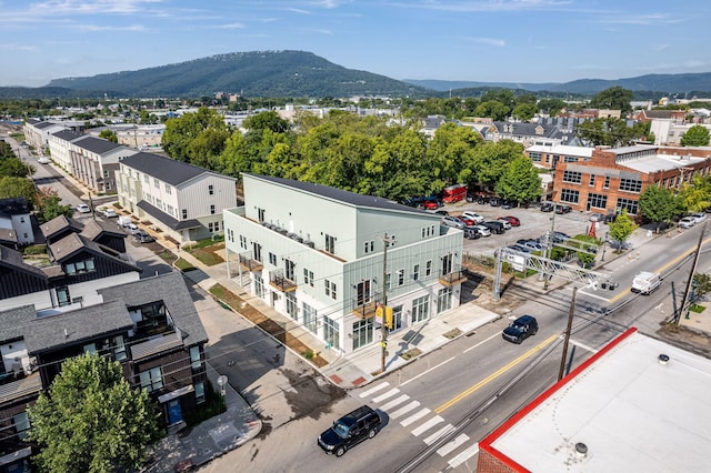 bird's eye view featuring a mountain view