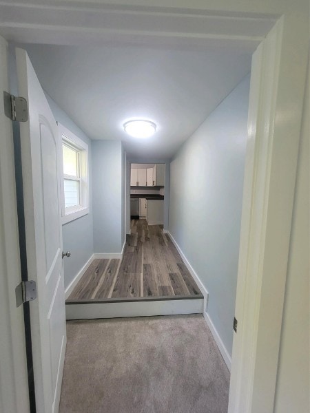 interior space with light wood-type flooring