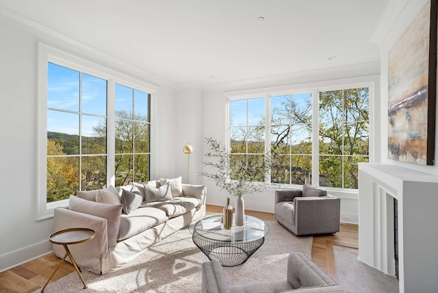 sunroom with a healthy amount of sunlight