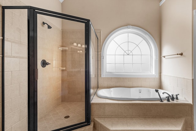 306 Gray Hawk Trl, Clarksville, TN 37043 - bathroom with a garden tub and a shower stall