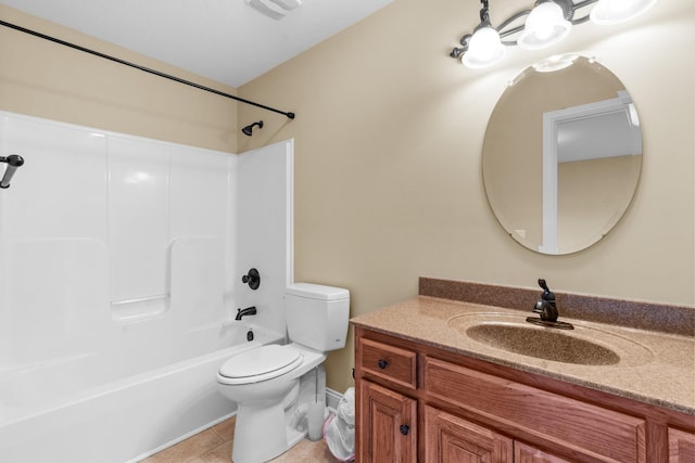 306 Gray Hawk Trl, Clarksville, TN 37043 - bathroom featuring tile patterned floors, toilet,  shower combination, and vanity
