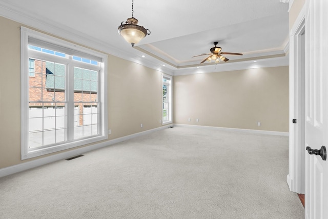 306 Gray Hawk Trl, Clarksville, TN 37043 - spare room with baseboards, visible vents, and ornamental molding