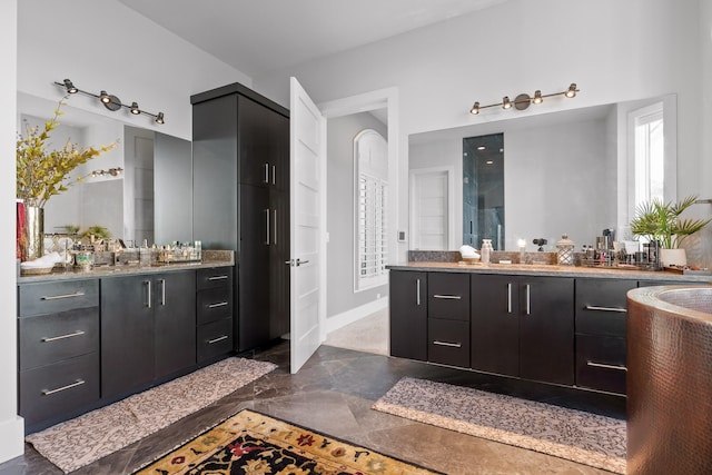 bathroom with vanity