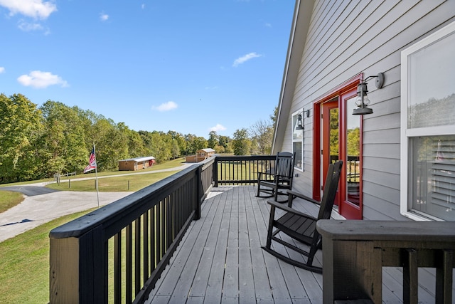 view of wooden terrace