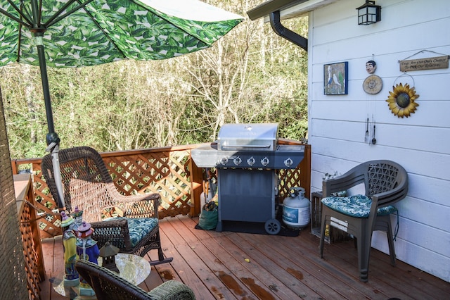 deck with grilling area