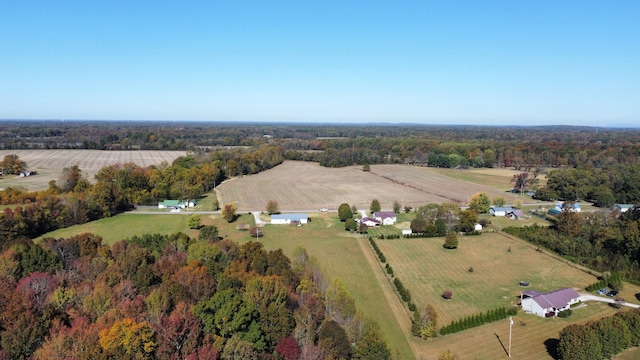 bird's eye view featuring a rural view