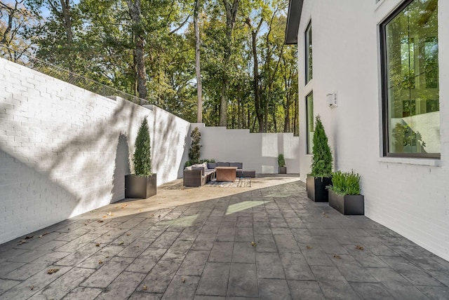 view of patio / terrace with an outdoor hangout area