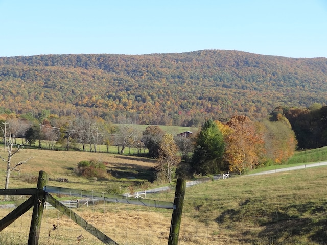 property view of mountains with a rural view