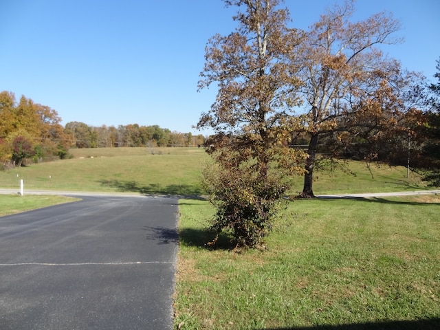 view of road featuring a rural view