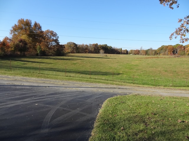 view of street featuring a rural view