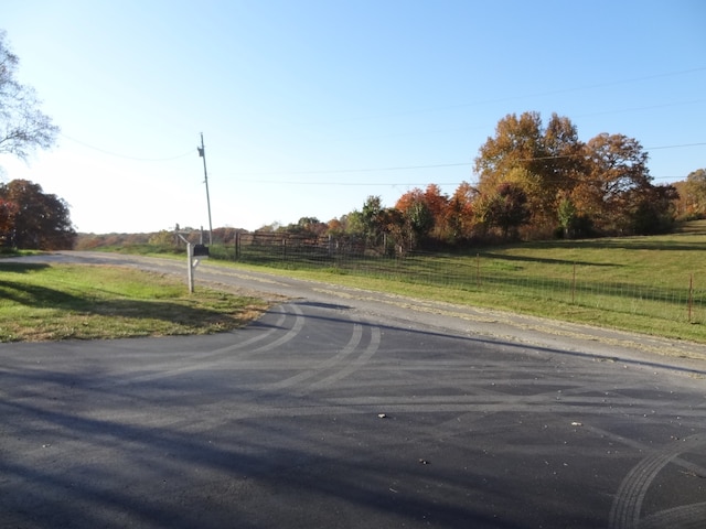 view of street featuring a rural view