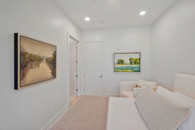 view of carpeted bedroom