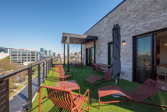 exterior space with a balcony