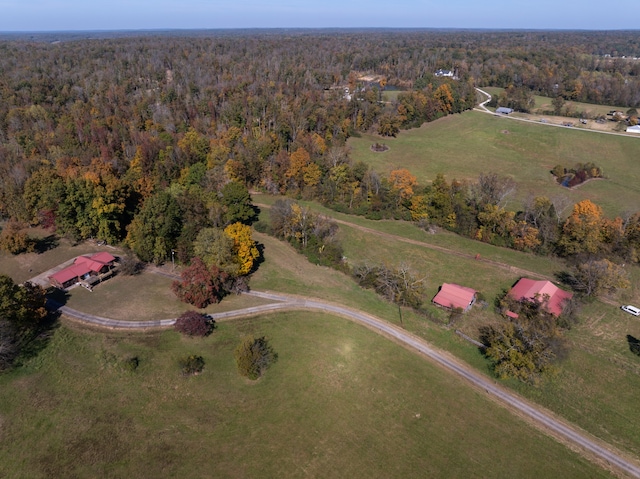 bird's eye view with a rural view