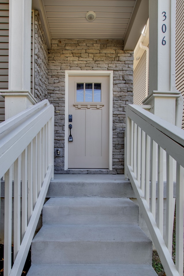 view of doorway to property