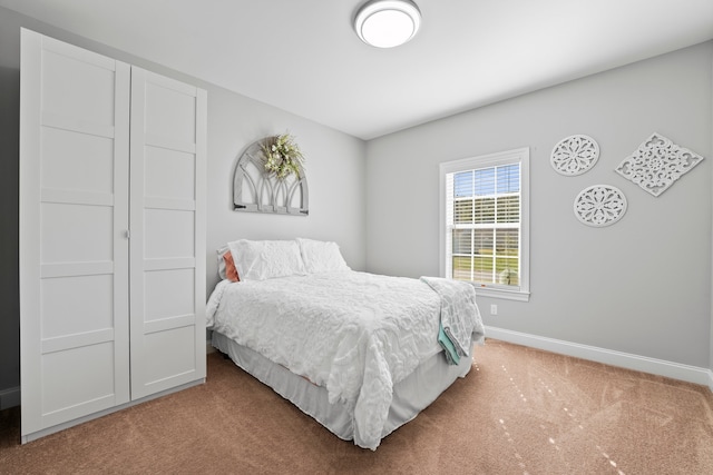 view of carpeted bedroom