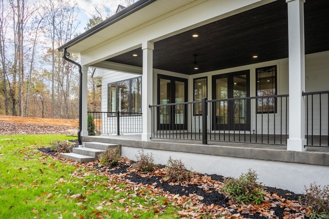 entrance to property with covered porch