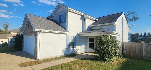 view of front facade with a garage