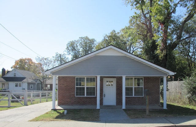 view of bungalow