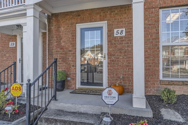 entrance to property with a porch