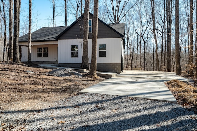 exterior space with driveway