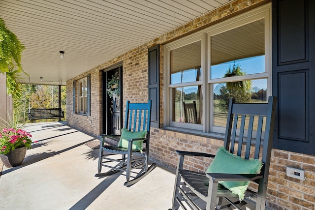 view of patio / terrace with a porch