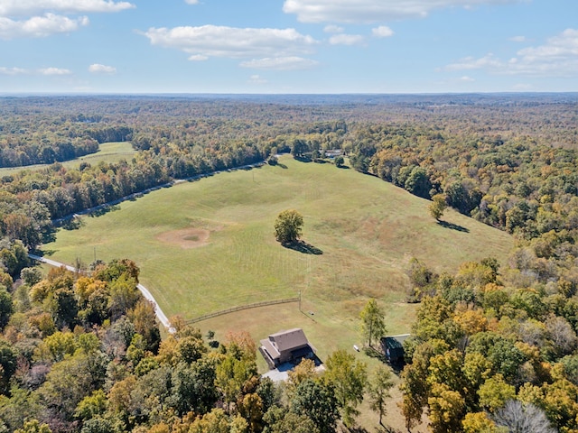 drone / aerial view with a rural view