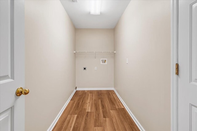 105 Middleton Ct, Tullahoma, TN 37388 - laundry area featuring laundry area, electric dryer hookup, baseboards, hookup for a washing machine, and light wood-style floors