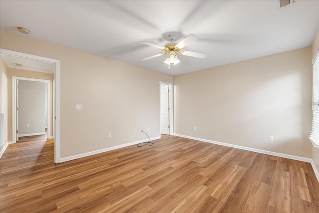 105 Middleton Ct, Tullahoma, TN 37388 - empty room featuring light wood-type flooring, baseboards, and ceiling fan