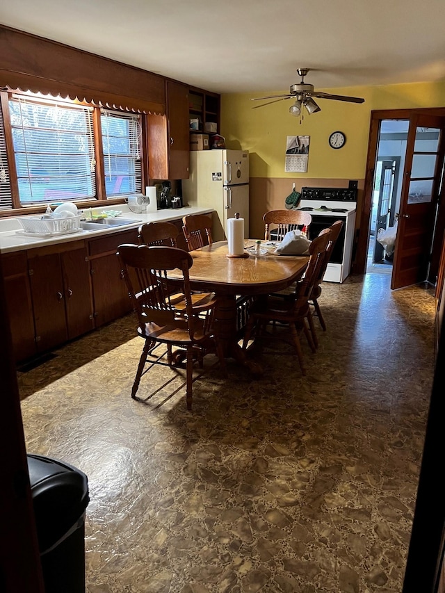 775 Railroad Rd, Wartrace, TN 37183 - dining area featuring a ceiling fan