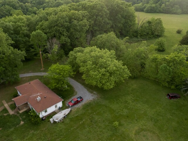 775 Railroad Rd, Wartrace, TN 37183 - birds eye view of property featuring a forest view