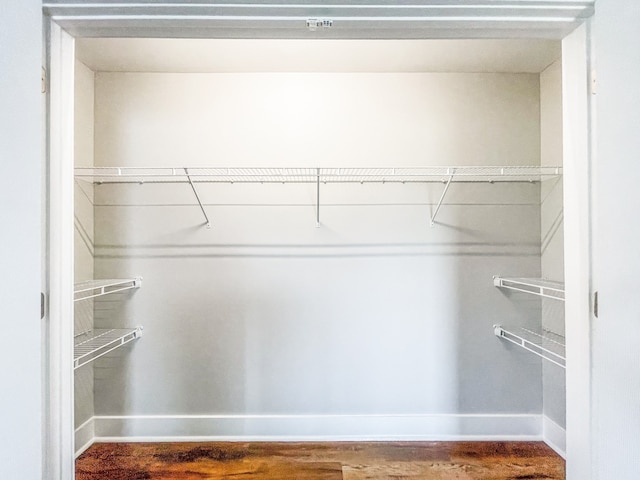 spacious closet featuring hardwood / wood-style flooring