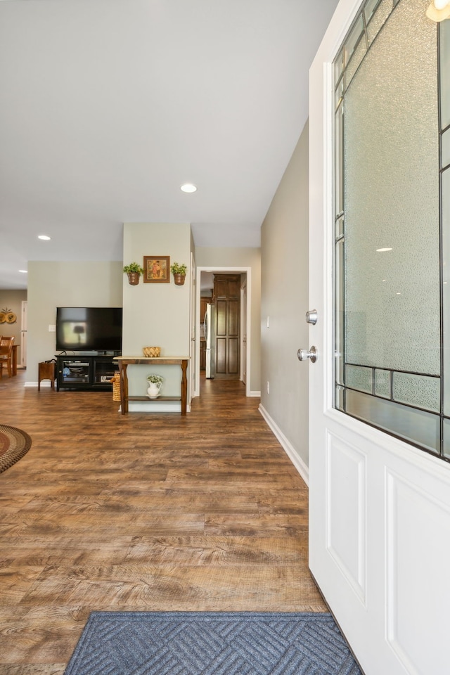 interior space featuring wood-type flooring