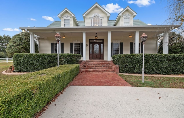 view of front facade featuring a porch